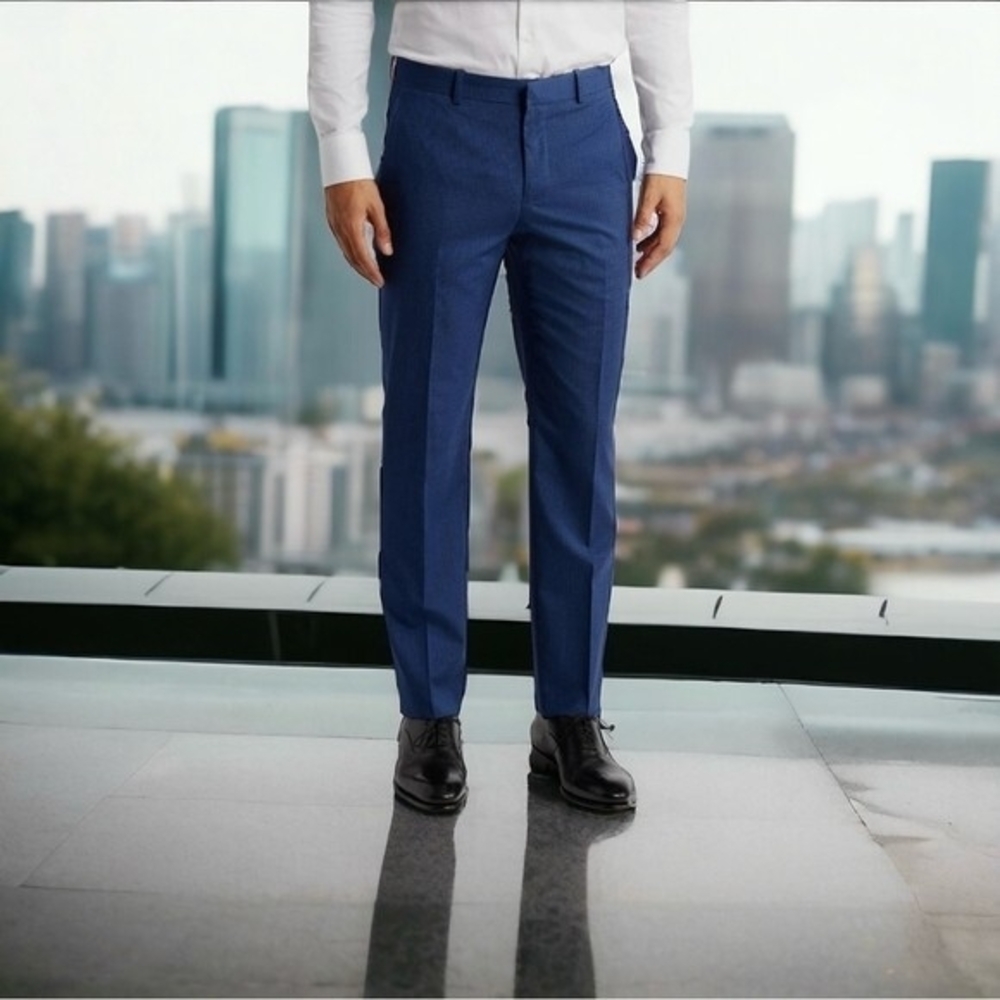 Topman Nordstrom Men's Dark Blue Skinny Fit Dress Pants 30R Stretch NWT
